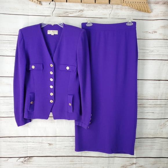 St. John Dresses & Skirts - St John Marie Gray | Santana Knit Skirt Suit